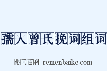 孺人曾氏挽词组词是什么意思的图片